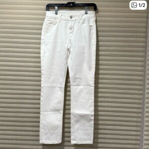 7 For All Mankind Women's White Skinny Bootcut Jeans